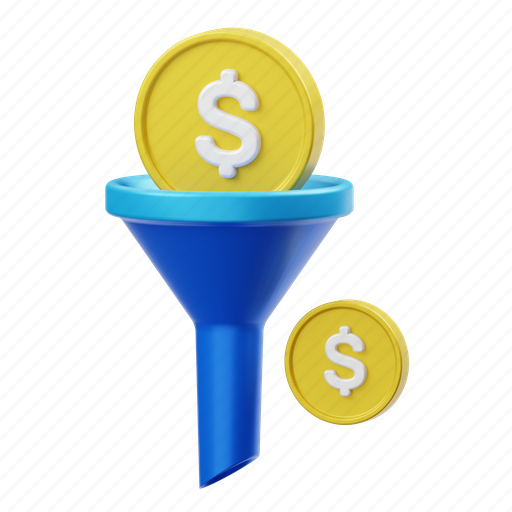 Sales, funnel 3D illustration - Download on Iconfinder