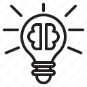 idea, bulb, creative, brain, innovation