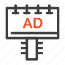 ad, advertising, board, signboard