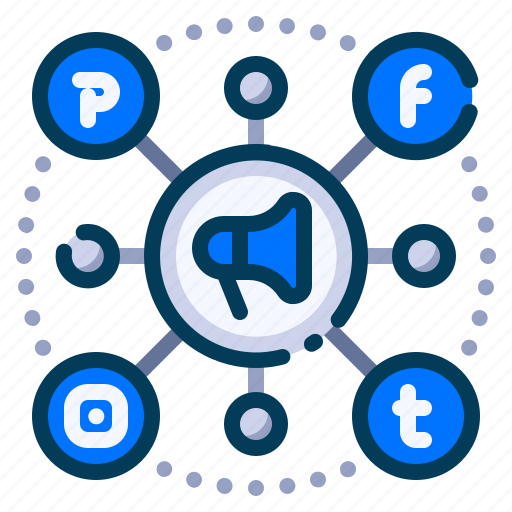 Advertising, business, connection, digital, marketing, promotion, social media icon - Download on Iconfinder