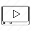 video, playing, vector, thin 
