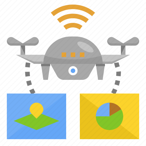 Drone, technology, imaging, monitoring, track, inspection, agricultural icon - Download on Iconfinder