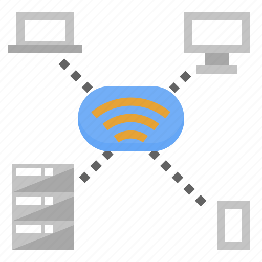 Wireless, network, technology, connected, devices, internet, connection icon - Download on Iconfinder