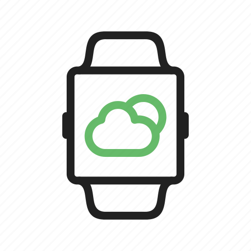 App, clock, clouds, smart, watch, weather, wrist icon - Download on Iconfinder