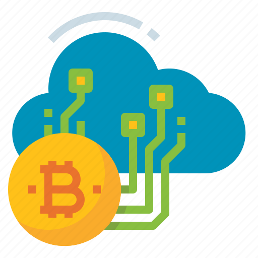 Bitcoin, cloud, cryptocurrency, manufacturing, mining icon - Download on Iconfinder