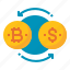bitcoins, exchange, money, transaction 