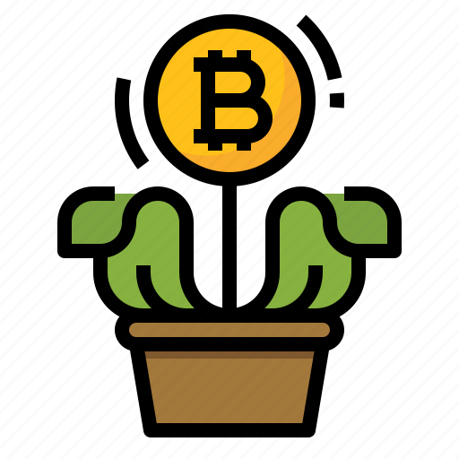 Bitcoin, cryptocurrency, growing, investment icon - Download on Iconfinder