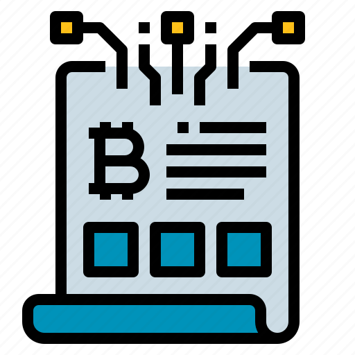 Bitcoin, digital, document, paper, white icon - Download on Iconfinder