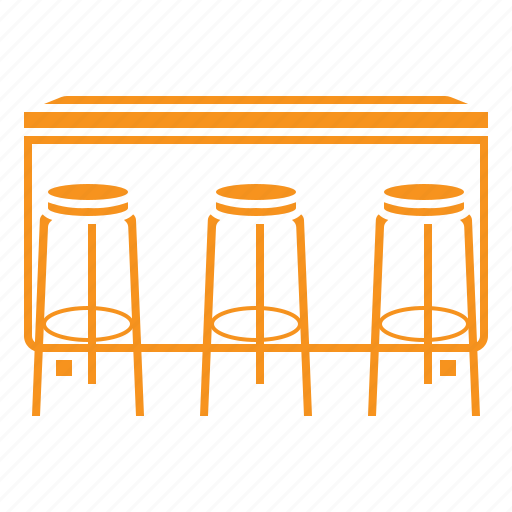 Bar stools, bar table, chair, furniture, table icon - Download on Iconfinder