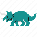 triceratops, dinosaur, jurassic, herbivore