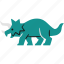 triceratops, dinosaur, jurassic, herbivore 