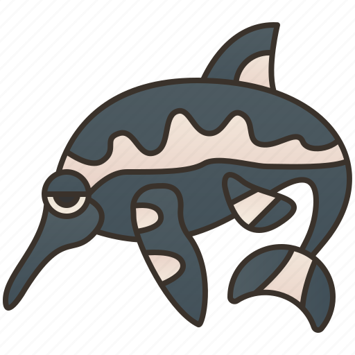 Aquatic, creature, dinosaur, ichthyosaurus, jurassic icon - Download on Iconfinder