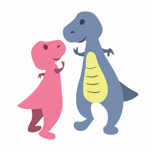 Cute, dino, dinosaurs, five, high, high-five icon - Download on Iconfinder