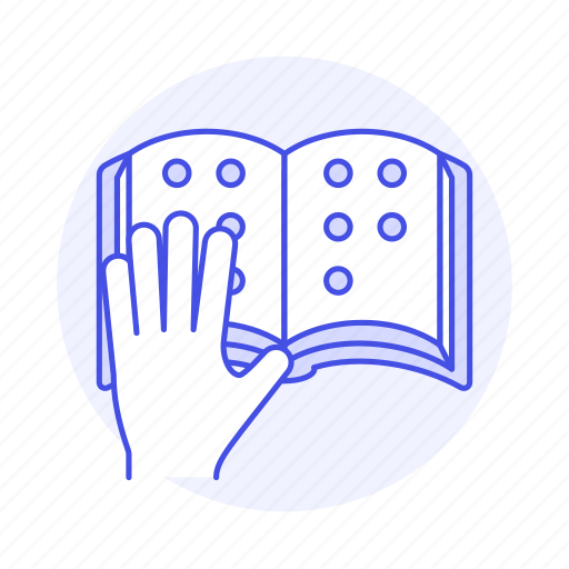 Blind, blindness, book, braille, disability, embossed, hand icon - Download on Iconfinder