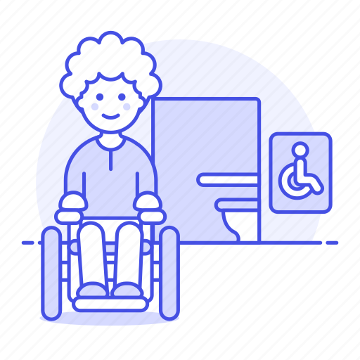 Accessible, aid, disability, disable, disabled, impairment, male icon - Download on Iconfinder