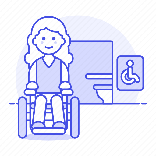 Accessible, aid, disability, disable, disabled, female, impairment icon - Download on Iconfinder