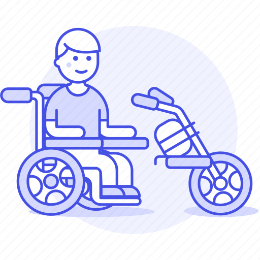 Aid, disability, electric, extention, impairment, male, mobility icon - Download on Iconfinder
