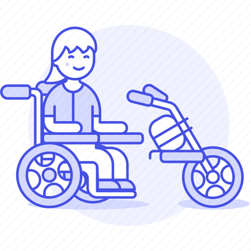 Aid, disability, electric, extention, female, impairment, mobility icon - Download on Iconfinder