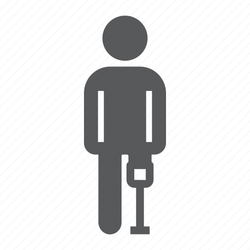 Leg, handicapped, prosthesis, person, disability, artifical, man icon - Download on Iconfinder
