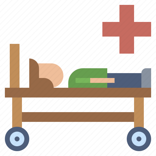 Bed, emergency, patient, transportation, wheels icon - Download on Iconfinder