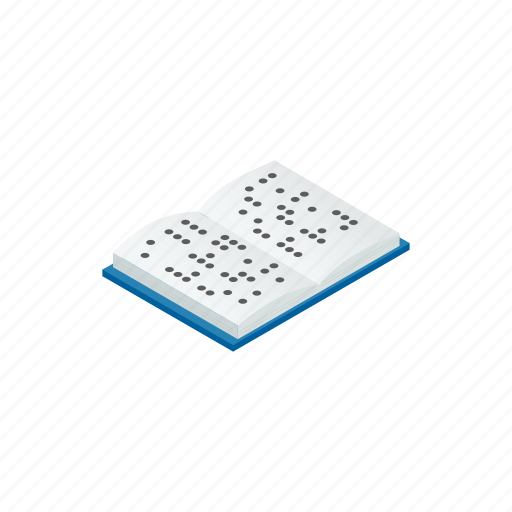 Blind, blindness, book, braille, disability, disabled, isometric icon - Download on Iconfinder