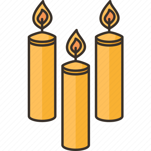 Candle, light, flame, dark, night icon - Download on Iconfinder