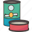 canned, food, tin, meal, camping 