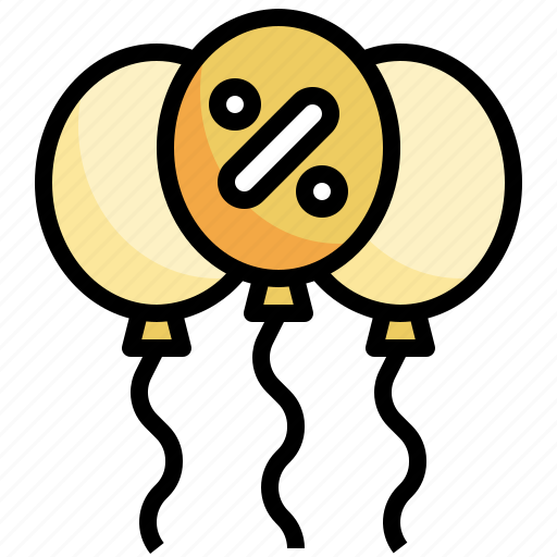 Balloon, promotion, percentage, discount, sale icon - Download on Iconfinder
