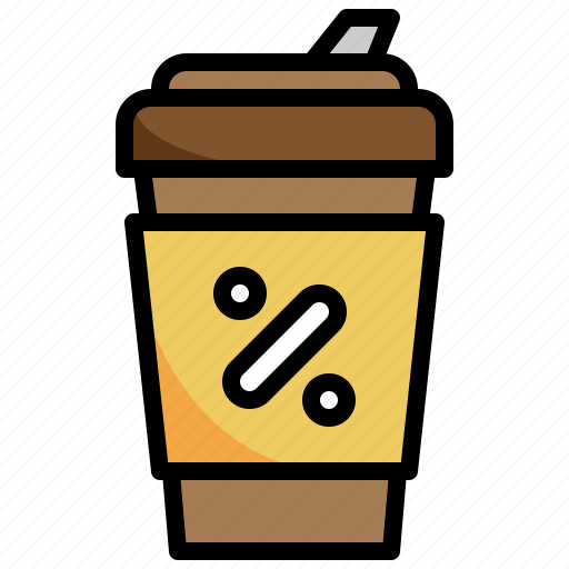 Coffee, cup, discount, percentage, offer, sale icon - Download on Iconfinder