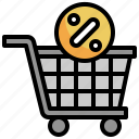 shopping, cart, discount, sales, percentage