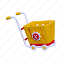 cart, buy, shopping, online, sale, trolley, store, discount, 3d icon 