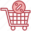 shopping, cart, discount, sales, percentage 