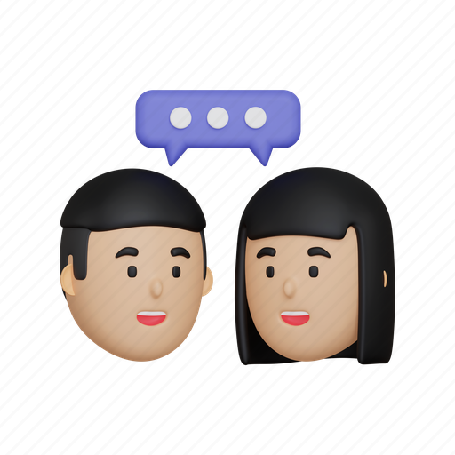 Discussion, communication, interaction, chat, conversation, talk, speech 3D illustration - Download on Iconfinder