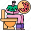 diarrhea, toilet, stomach, pain, diarrhoea, constipation, symptom 