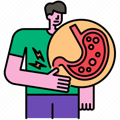 Stomach, gastritis, disease, pain, medical, health, stomachache icon - Download on Iconfinder