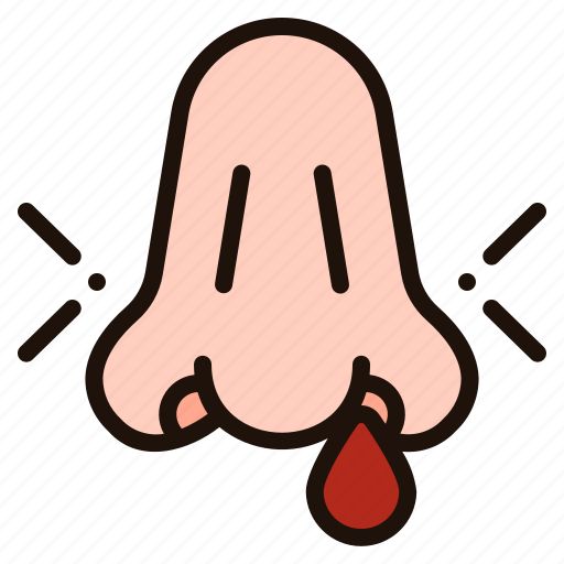 Nose, bleeding, bleed, blood, organ, disease icon - Download on Iconfinder