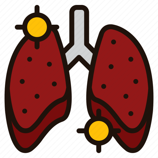 Pneumonia, lung, respiratory, virus, bacteria, organ, disease icon - Download on Iconfinder