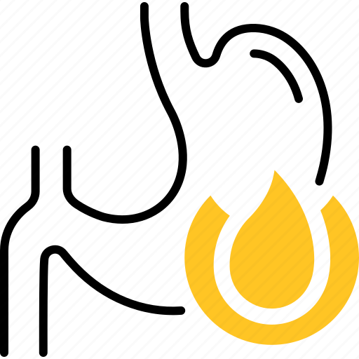Stomach, ulcer, burning, heartburn, indigestion icon - Download on Iconfinder