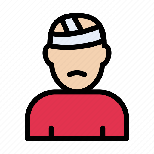 Avatar, bandage, injury, male, patient icon - Download on Iconfinder