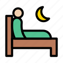 hospital, moon, night, rest, sleep 
