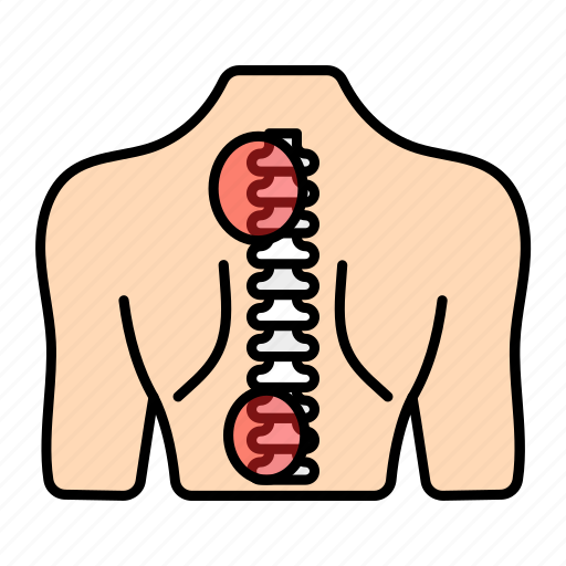 Slipped disc, backache, spine pain, herniated disc, herniation pain, spinal cord, lower back injury icon - Download on Iconfinder