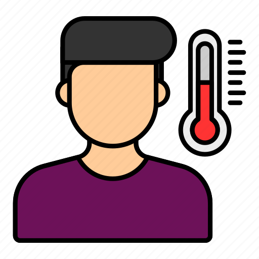 Pyrexia, fever, high temperature, ill, sick, patient, illness icon - Download on Iconfinder