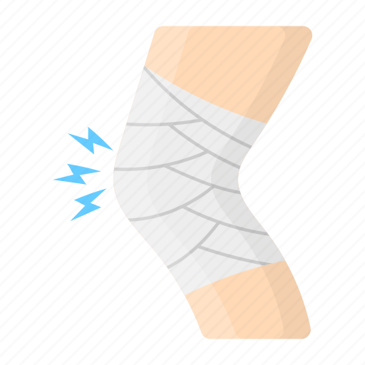 Knee pain, joint pain, knee hurt, knee ache, knee arthritis, bandage icon - Download on Iconfinder