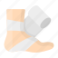 injured foot, foot fracture, broken foot, foot bandage, fractured ankle 