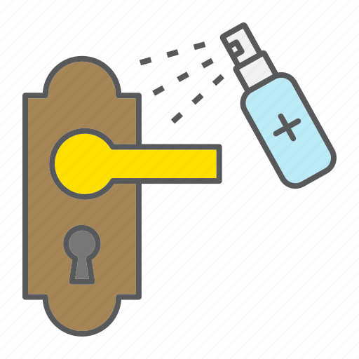 Clean, cleaning, disinfection, door, handle, hygiene, sanitizer icon - Download on Iconfinder