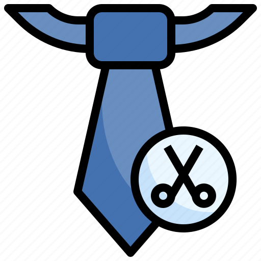 Cut, scissors, fired, tie, jobs icon - Download on Iconfinder