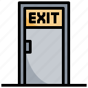 exit, door, leave, dismissal