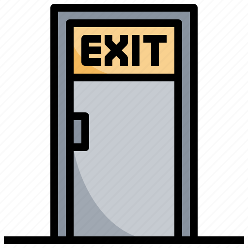 Exit, door, leave, dismissal icon - Download on Iconfinder