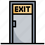 exit, door, leave, dismissal 