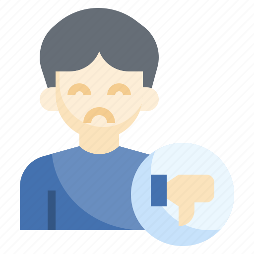 Bad, work, negative, vote, thumbs, down, man icon - Download on Iconfinder